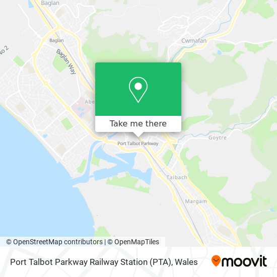 Port Talbot Parkway Railway Station (PTA) map
