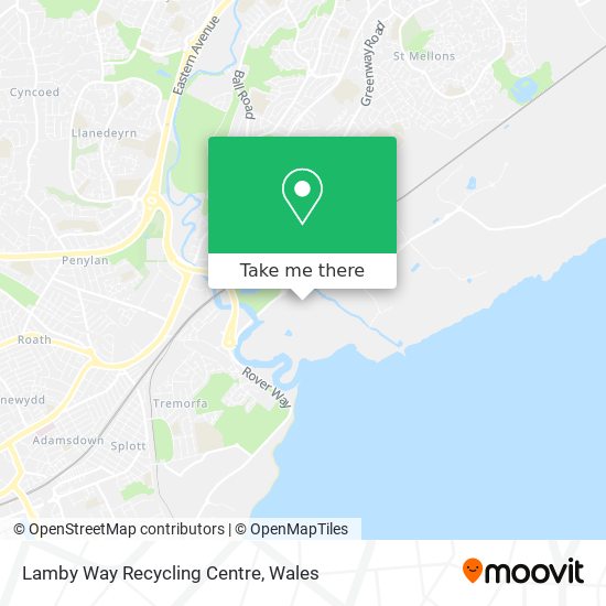 Lamby Way Recycling Centre map