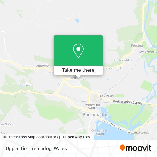 Upper Tier Tremadog map