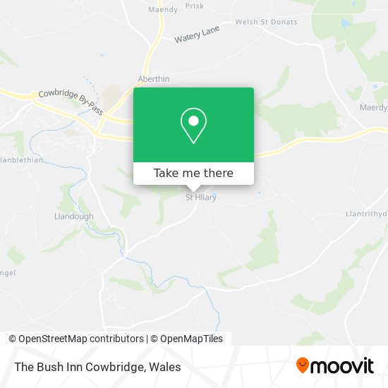 The Bush Inn Cowbridge map