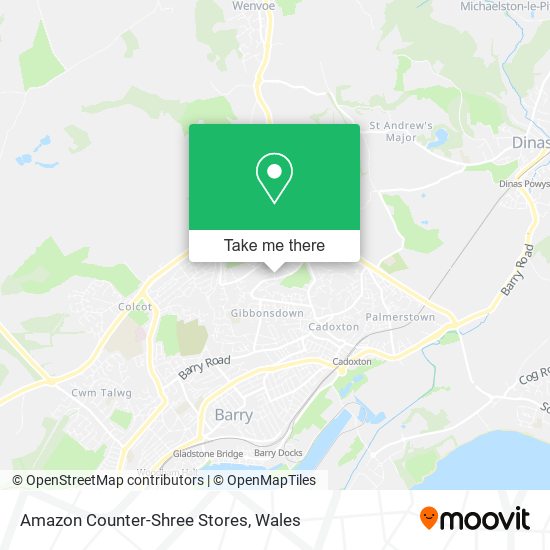 Amazon Counter-Shree Stores map