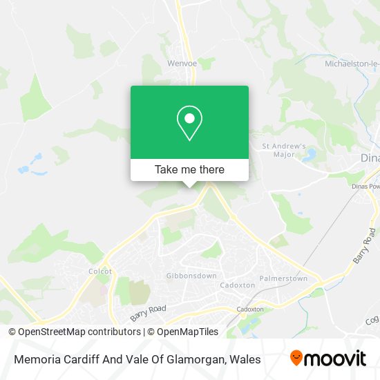 Memoria Cardiff And Vale Of Glamorgan map