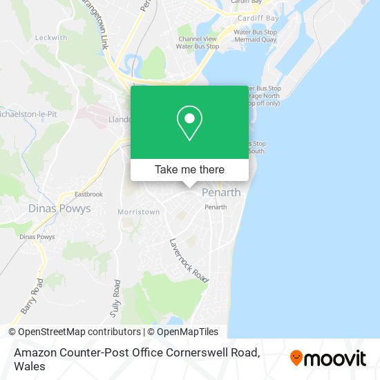 Amazon Counter-Post Office Cornerswell Road map