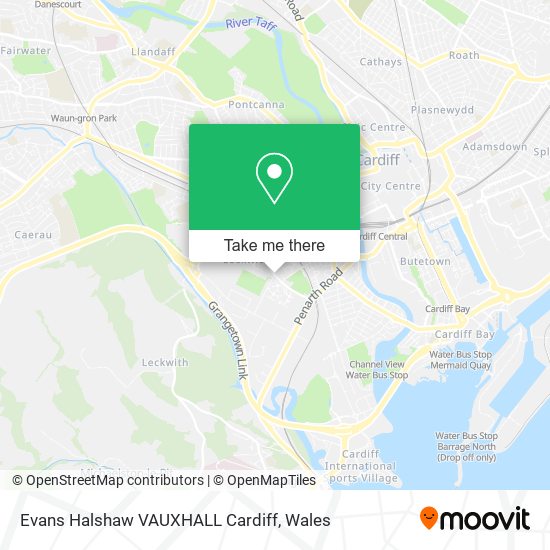 Evans Halshaw VAUXHALL Cardiff map