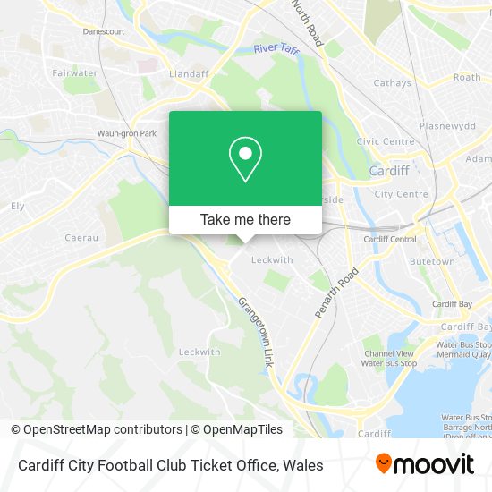 Cardiff City Football Club Ticket Office map