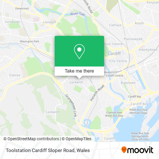 Toolstation Cardiff Sloper Road map