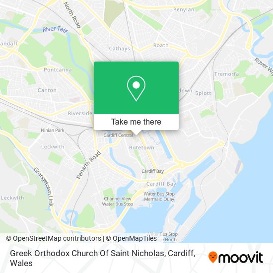Greek Orthodox Church Of Saint Nicholas, Cardiff map