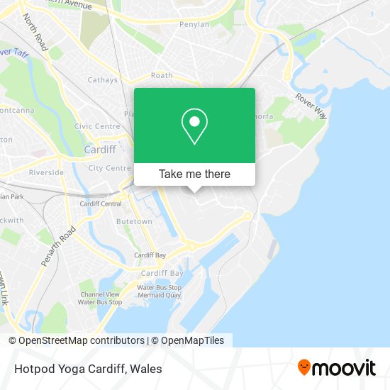 Hotpod Yoga Cardiff map