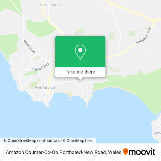 Amazon Counter-Co-Op Porthcawl-New Road map