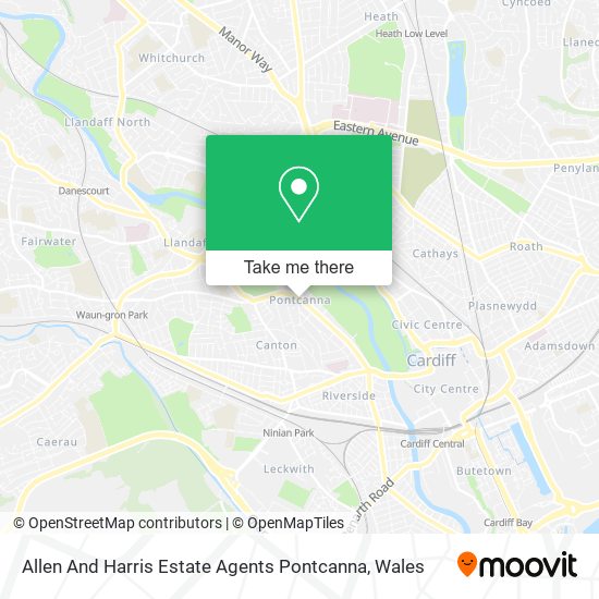 Allen And Harris Estate Agents Pontcanna map