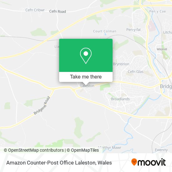 Amazon Counter-Post Office Laleston map