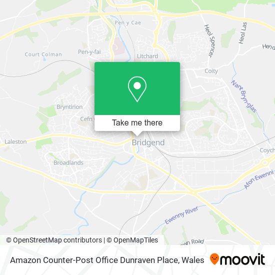 Amazon Counter-Post Office Dunraven Place map