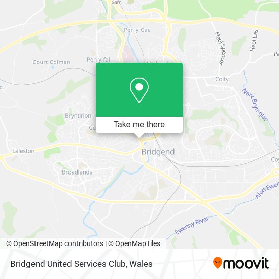 Bridgend United Services Club map