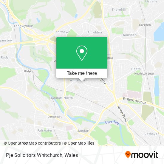 Pje Solicitors Whitchurch map