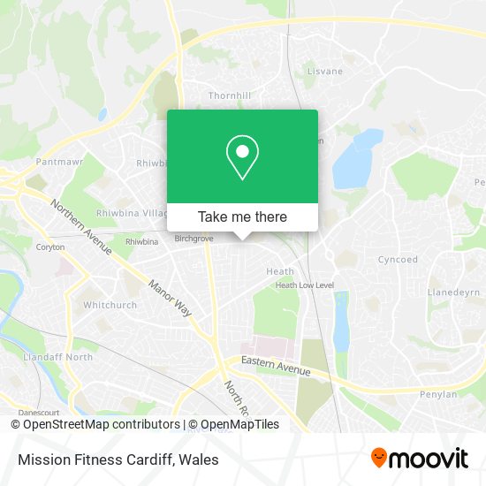 Mission Fitness Cardiff map