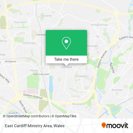 East Cardiff Ministry Area map