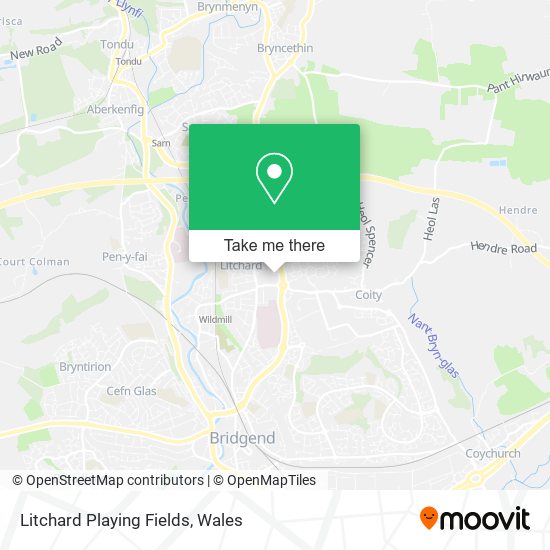 Litchard Playing Fields map