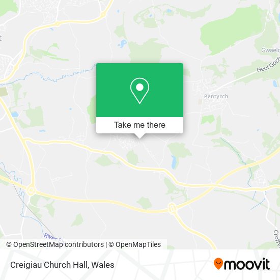 Creigiau Church Hall map