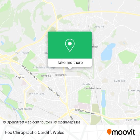 Fox Chiropractic Cardiff map