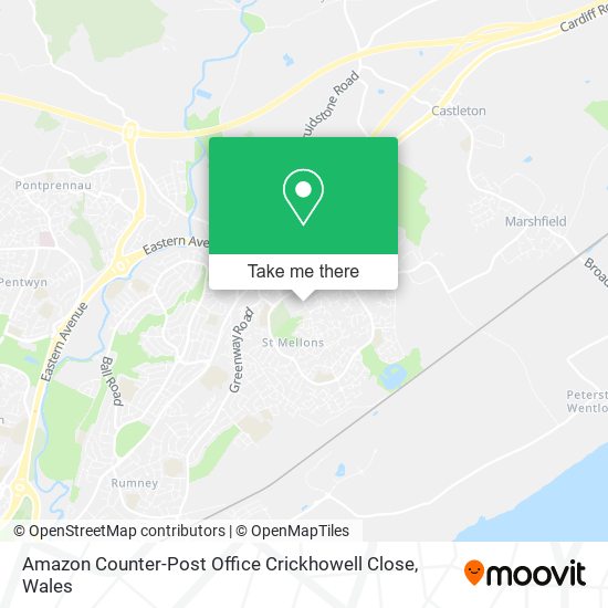 Amazon Counter-Post Office Crickhowell Close map