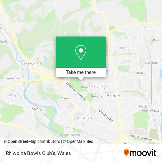 Rhiwbina Bowls Club's map