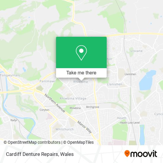 Cardiff Denture Repairs map
