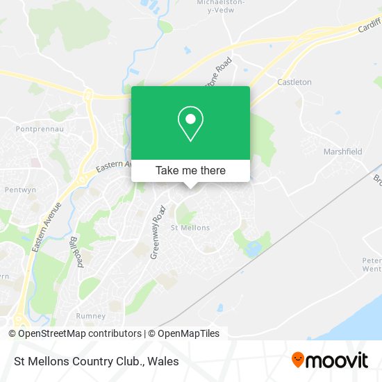 St Mellons Country Club. map