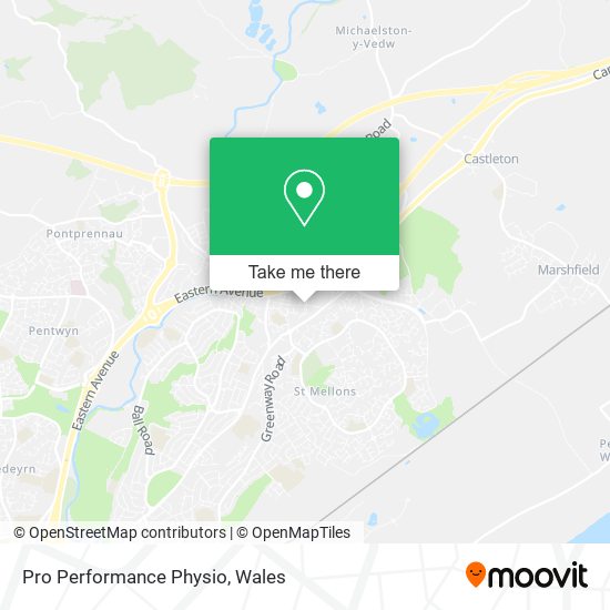 Pro Performance Physio map