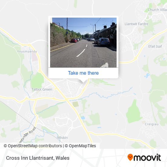 Cross Inn Llantrisant map