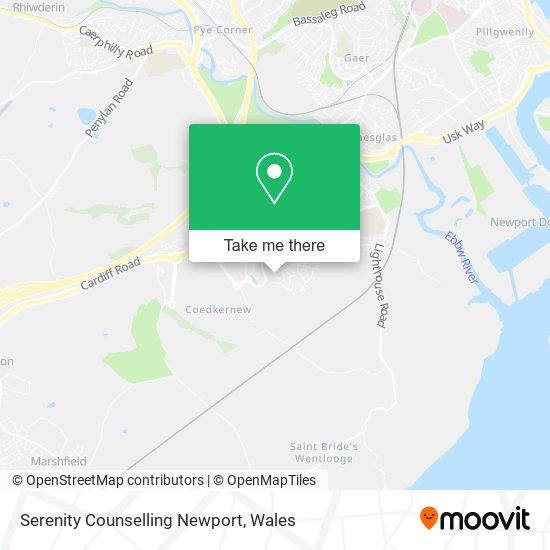 Serenity Counselling Newport map