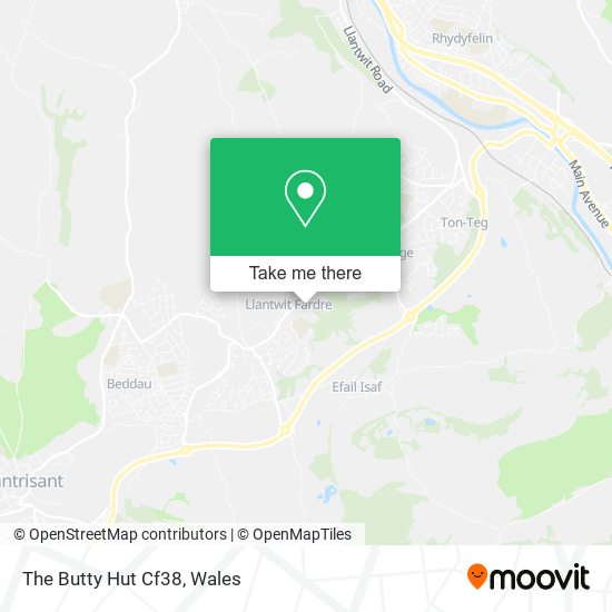 The Butty Hut Cf38 map
