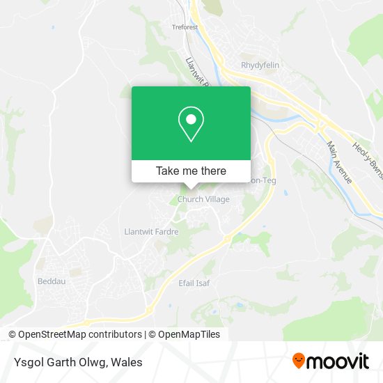 Ysgol Garth Olwg map