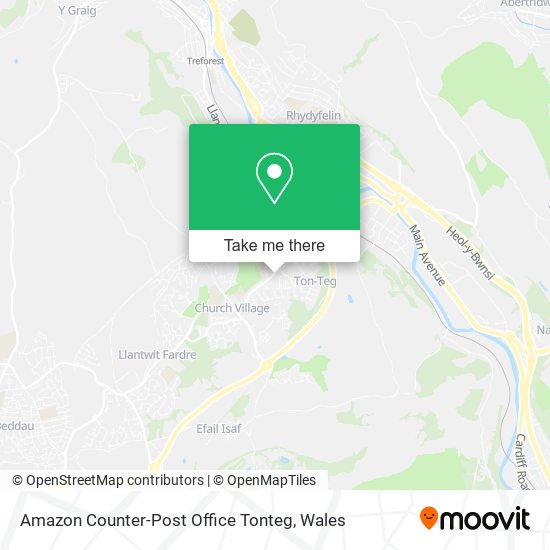 Amazon Counter-Post Office Tonteg map