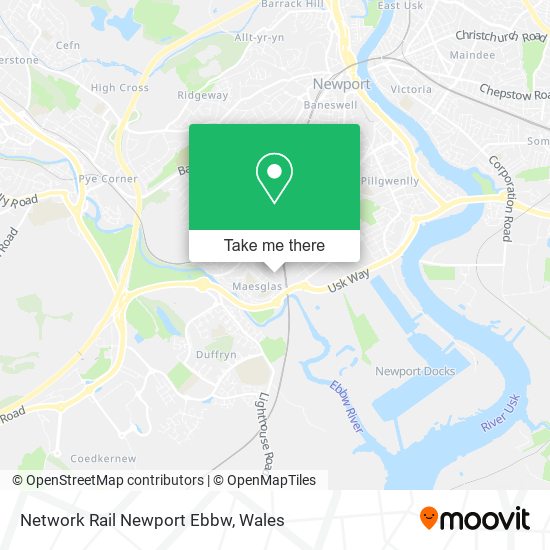 Network Rail Newport Ebbw map