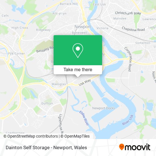 Dainton Self Storage - Newport map