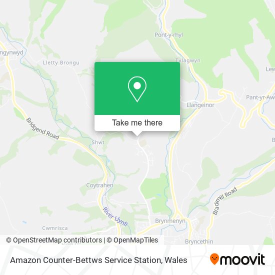 Amazon Counter-Bettws Service Station map