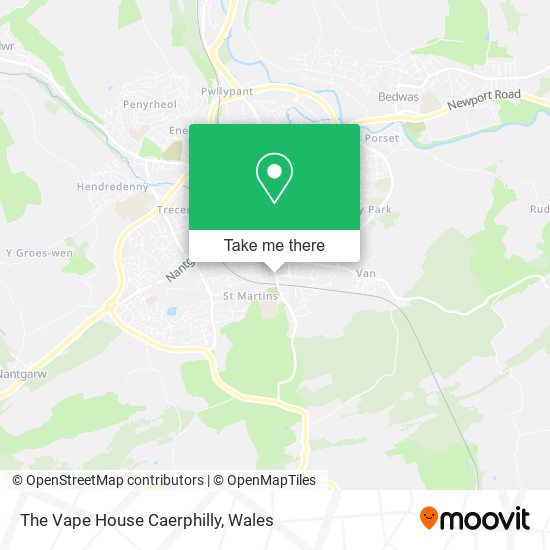 The Vape House Caerphilly map