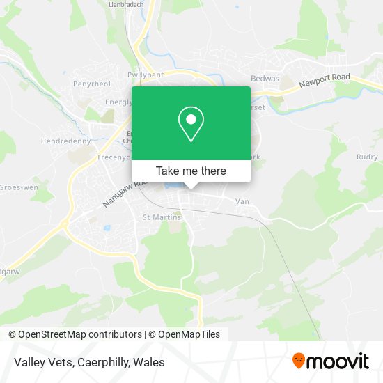 Valley Vets, Caerphilly map
