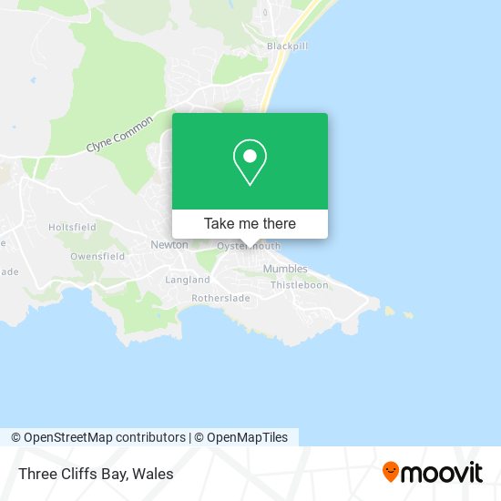 Three Cliffs Bay map