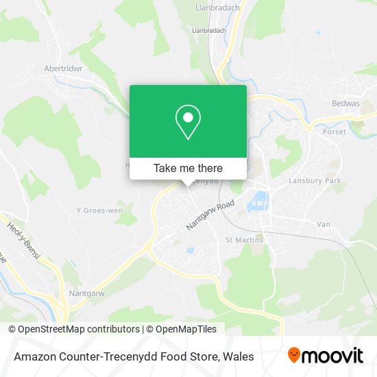 Amazon Counter-Trecenydd Food Store map