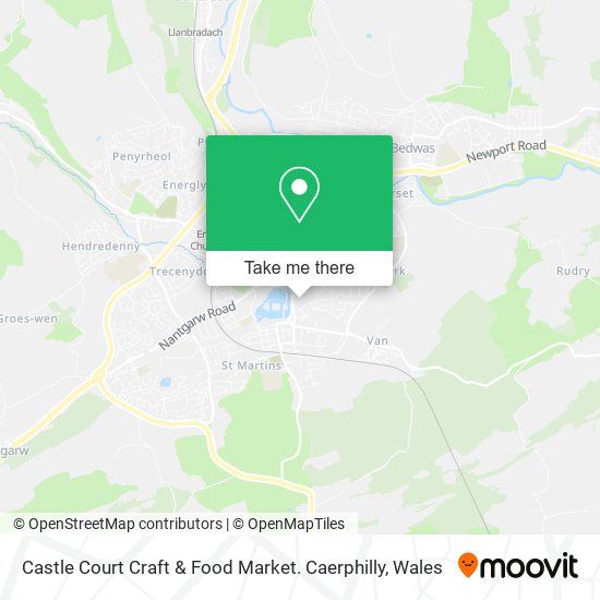 Castle Court Craft & Food Market. Caerphilly map