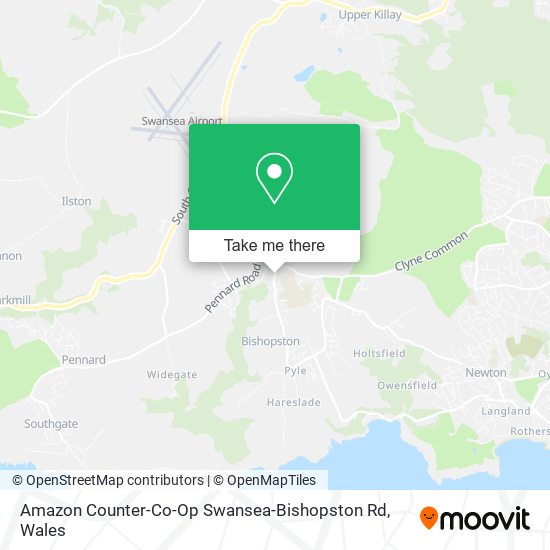 Amazon Counter-Co-Op Swansea-Bishopston Rd map