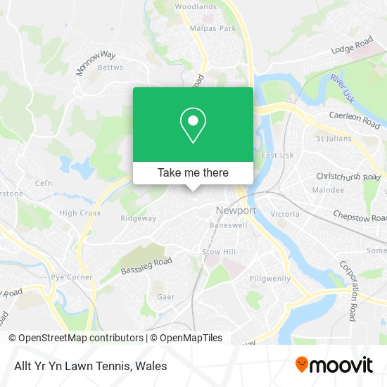 Allt Yr Yn Lawn Tennis map