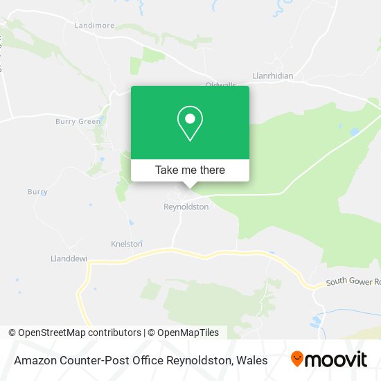 Amazon Counter-Post Office Reynoldston map