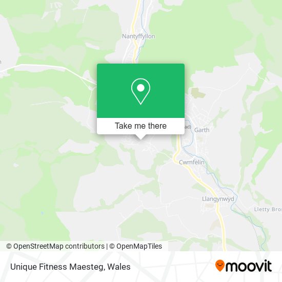 Unique Fitness Maesteg map