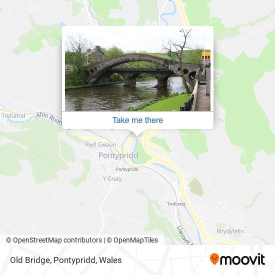 Old Bridge, Pontypridd map