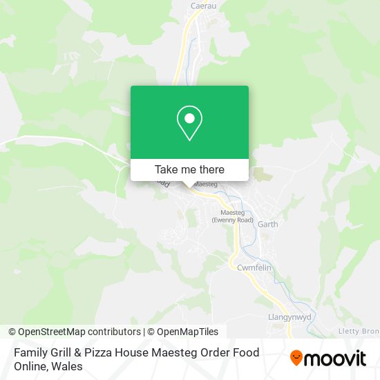 Family Grill & Pizza House Maesteg Order Food Online map