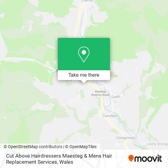 Cut Above Hairdressers Maesteg & Mens Hair Replacement Services map