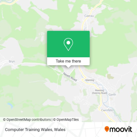 Computer Training Wales map