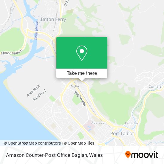 Amazon Counter-Post Office Baglan map